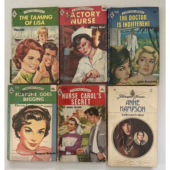 Lot of 17 Vintage Harlequin Romance Books 1970's Red Edge PB Some Under #1000 - Picture 3 of 8